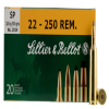 Sellier   Bellot SB22250B Rifle  22-250Rem 55gr Soft Point 20 Rounds