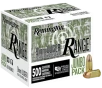 Remington Range Jumbo Pack 9mm Luger Full Metal Jacket 115 Grain 500 Rounds