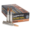 Sig Sauer Elite Copper Hunting Rifle Ammo 243 Win  80 gr  Solid Copper 20 rd 