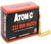 Atomic Ammunition 00427 Rifle Match 223Rem 77gr Hollow Point Boat Tail 50 Rounds