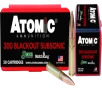 Atomic Ammunition 00465 Rifle Subsonic 300 Blackout 220 gr Hollow Point Boat Tail 50 Rounds