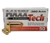 MAXXTech Pistol Ammo 380 ACP 95 gr  FMJ 50 rd 
