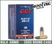 CCI Quiet-22 22 Long Rifle Lead Round Nose 40 Grain - CASE   5000 Rounds