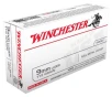 Winchester USA 9mm Luger Full Metal Jacket 115 Grain 50 Rounds