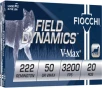 Fiocchi 222 Rem 50gr V-max - 20rd 10bx cs