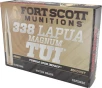 Fort Scott 338 Lapua Mag 250gr - Tui Solid Copper 20rd 5bx cs