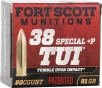 Fort Scott 38 p Tui 81gr - Solid Copper 20rd 25bx cs