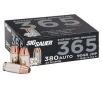 SIG SAUER AMMO 380 AUTO 90GR ELITE V-CROWN JHP 20RD  10 BOX CASE 