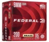Federal WM51992 Champion Training 9mm Luger 115 gr Full Metal Jacket  FMJ  200 Bx  5 Cs