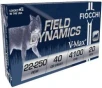 FIOCCHI AMO 22-250 REM 40GR VMAX 20-RD   10 BOXES PER CASE  