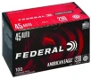 Federal AE45A100 American Eagle  45 ACP 230 gr Full Metal Jacket  FMJ  100 Bx  5 Cs