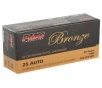 PMC 25A Bronze  25 ACP 50 gr Full Metal Jacket  FMJ  50 Bx  20 Cs