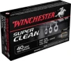 Winchester Ammo W40SWLF Super Clean  40 S W 120 gr Full Metal Jacket  FMJ  50 Bx  10 Cs