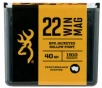 Browning Ammo B195122050 BPR  22 Mag 40 gr Jacketed Hollow Point  JHP  50 Bx  20 Cs