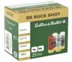 Sellier   Bellot SB12BSC Shotgun  12 Gauge 2 75  12 Pellets 00 Buck Shot 25 Bx  10 Cs