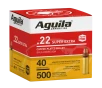 Aguila 1B221115 Super Extra Rimfire 22LR 40gr Copper Plated Solid Point 500 Per Box 4 Case