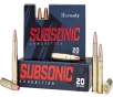 Hornady 82247 Subsonic Rifle 450Bushmaster 395gr Sub X 20 Per Box 10 Case