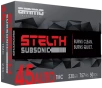 Ammo Inc 45230TMCSTL stelTH 45ACP 230gr Total Metal Case 50 Per Box 20 Case