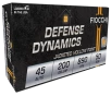 Fiocchi 45B500 Defense Dynamics 45ACP 200gr Jacketed Hollow Point 50 Per Box 10 Case