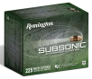 Remington Ammunition 21249 Subsonic Rimfire 22LR 40gr Hollow Point 225 Per Box 10 Case