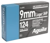 Aguila 1E092125 Personal Defense Handgun 9mm Luger 124gr Jacketed Hollow Point 50 Per Box 10 Case
