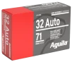 Aguila 1E322110 Target   Range Handgun 32ACP 71gr Full Metal Jacket 50 Per Box 20 Case