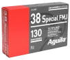Aguila 1E382521 Target   Range Handgun 38Special 130gr Full Metal Jacket 50 Per Box 20 Case