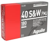 Aguila 1E402110 Target   Range Handgun 40S W 180gr Full Metal Jacket 50 Per Box 20 Case
