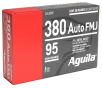 Aguila 1E802110 Target   Range Handgun 380ACP 95gr Full Metal Jacket 50 Per Box 20 Case
