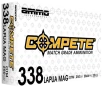 Ammo Inc 338LM250BTHPA20 Compete 338LapuaMag 250gr Open Tip Match 20 Per Box 10 Case
