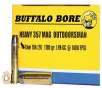 Buffalo Bore Ammunition 19A20 Outdoorsman Strictly Business 357Mag 180gr Hard Cast Flat Nose 20 Per Box 12 Case
