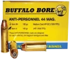 Buffalo Bore Ammunition 4I20 Anti-Personnel Strictly Business 44Rem Mag 180gr Jacketed Hollow Point 20 Per Box 12 Case
