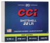 CCI 0039 Rimfire Shotshell 22LR 31gr  12Shot 20 Per Box 100 Case