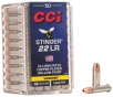 CCI 0050 Stinger 22LR 32gr Copper Plated Hollow Point 50 Per Box 100 Case