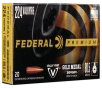 Federal GM224VLKBH2 Premium Gold Medal 224Valkyrie 80 5gr Berger Open Tip Match 20 Per Box 10 Case