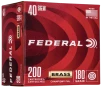 Federal WM52232 Champion Training 40S W 180gr Full Metal Jacket 200 Per Box 5 Case