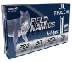 Fiocchi 222HVA Field Dynamics 222Rem 50gr Hornady V Max 20 Per Box 10 Case