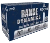 Fiocchi 223C Range Dynamics 223Rem 62gr Full Metal Jacket Boat Tail 50 Per Box 20 Case