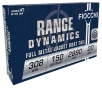 Fiocchi 308A Range Dynamics 308Win 150gr Full Metal Jacket Boat Tail 20 Per Box 10 Case