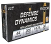 Fiocchi 44B500 Defense Dynamics 44RemMag 200gr Semi Jacketed Hollow Point 50 Per Box 10 Case