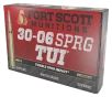 Fort Scott Munitions 3006168SCV Tumble Upon Impact  TUI  Rifle 30-06Springfield 168gr Solid Copper Spun 20 Per Box 10 Case
