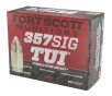 Fort Scott Munitions 357SIG095SCV Tumble Upon Impact  TUI  357Sig 95gr Solid Copper Spun 20 Per Box 25 Case