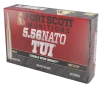 Fort Scott Munitions 556055SCV Tumble Upon Impact  TUI  5 56x45mmNATO 55gr Solid Copper Spun 20 Per Box 25 Case