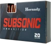 Hornady 82742 Subsonic Rifle 45-70Gov 410gr Sub X 20 Per Box 10 Case