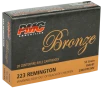 PMC 223A Bronze 223Rem 55gr Full Metal Jacket Boat Tail 20 Per Box 50 Case