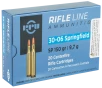 PPU PP30061 Standard Rifle 30-06Springfield 150gr Soft Point 20 Per Box 10 Case