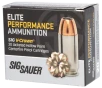 Sig Sauer E40SW120 Elite Performance 40S W 165gr V-Crown Jacketed Hollow Point 20 Per Box 10 Case