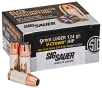 Sig Sauer E9MMA220 Elite Performance 9mmLuger 124gr V-Crown Jacketed Hollow Point 20 Per Box 10 Case