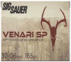 Sig Sauer V3006SP16520 Venari 30-06Springfield 165gr Soft Point 20 Per Box 10 Case