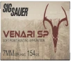 Sig Sauer V7MMSP15420 Venari 7mmRemMag 154gr Soft Point 20 Per Box 10 Case